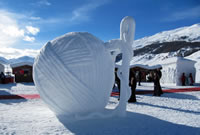 Snow sculptures in Livigno